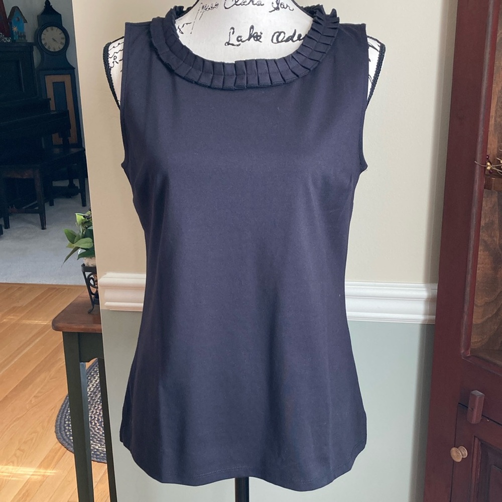 NWT! Talbots black knit sleeveless top